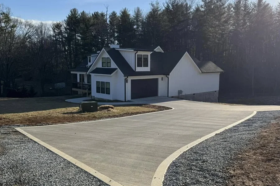 Concrete driveway installation service in Asheville NC