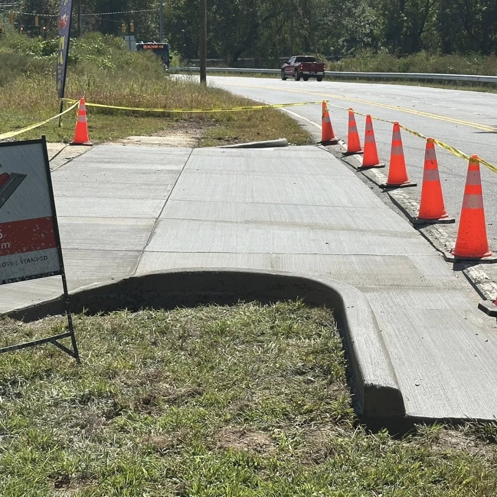 Concrete apron for a carwash on Carwash on Swannanoa River Road, Asheville, NC